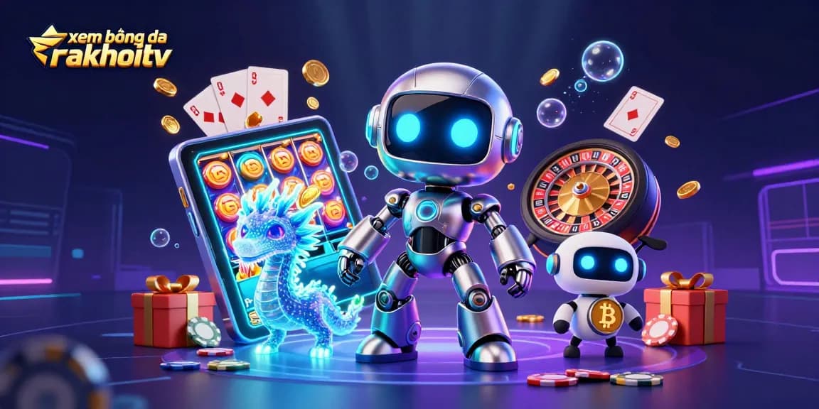 Experience immersive betting action with xem bóng đá rakhoitv in this vibrant 3D illustration.