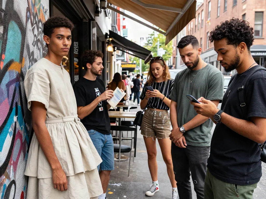 Stylish group showcasing ROKOK88 fashion in an urban setting, highlighting quality materials.