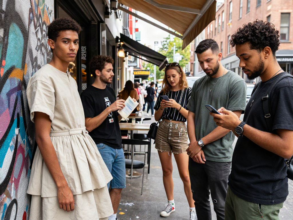 Stylish group showcasing ROKOK88 fashion in an urban setting, highlighting quality materials.