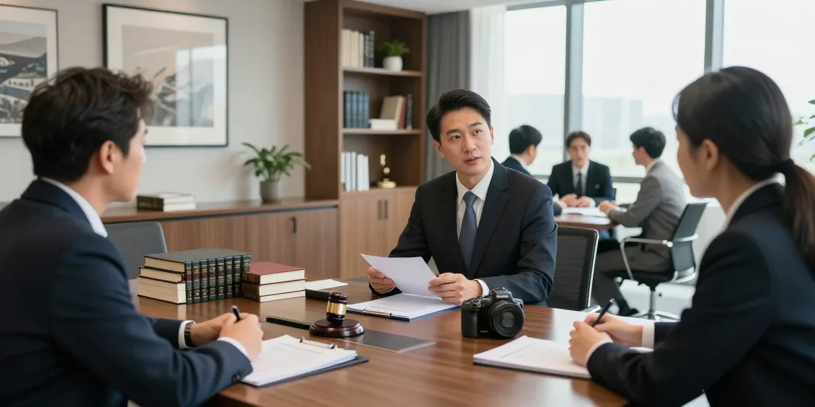 Video on youtube.com showing a lawyer consulting clients in a modern office.