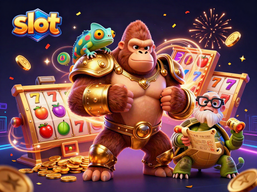 Engage with exciting slot adventures featuring dynamic characters and casino elements in vibrant 3D.