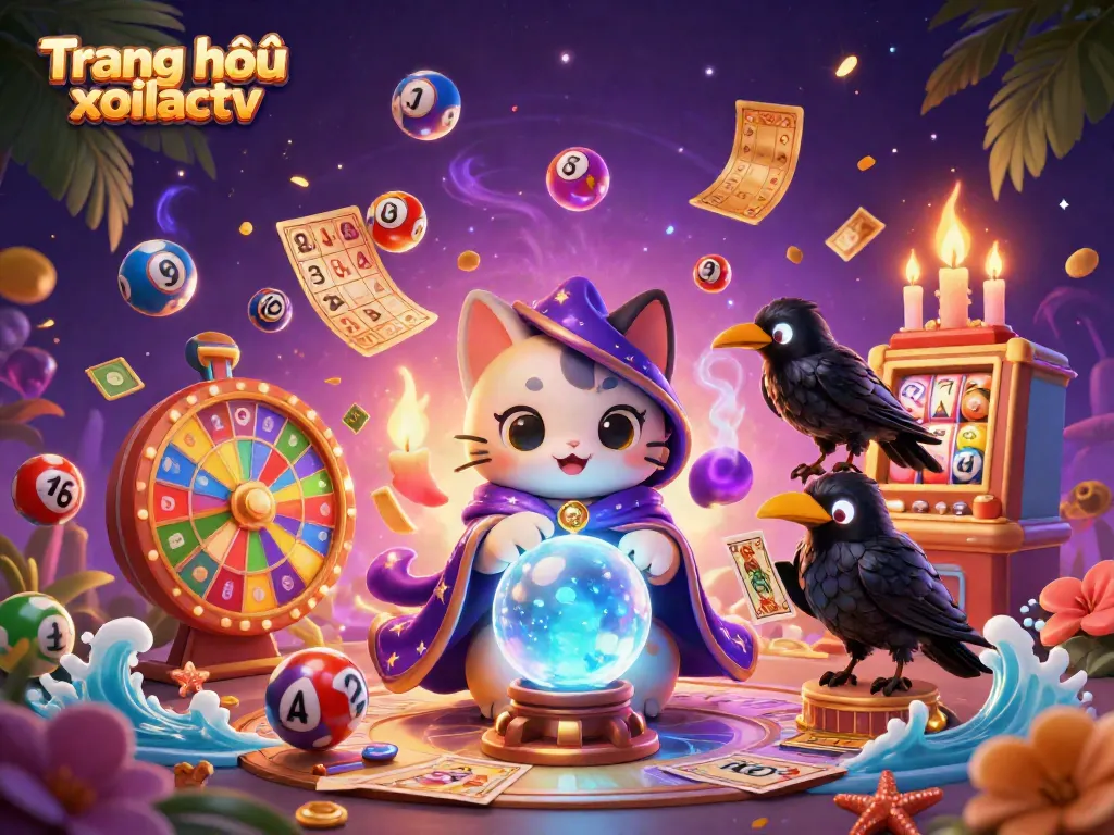Experience high-energy gaming at Trang chủ xoilactv with vibrant lottery elements and mystical characters.