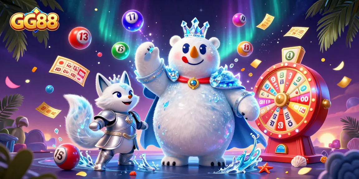 Experience the thrilling action of GG88 with vibrant lottery elements and engaging characters.
