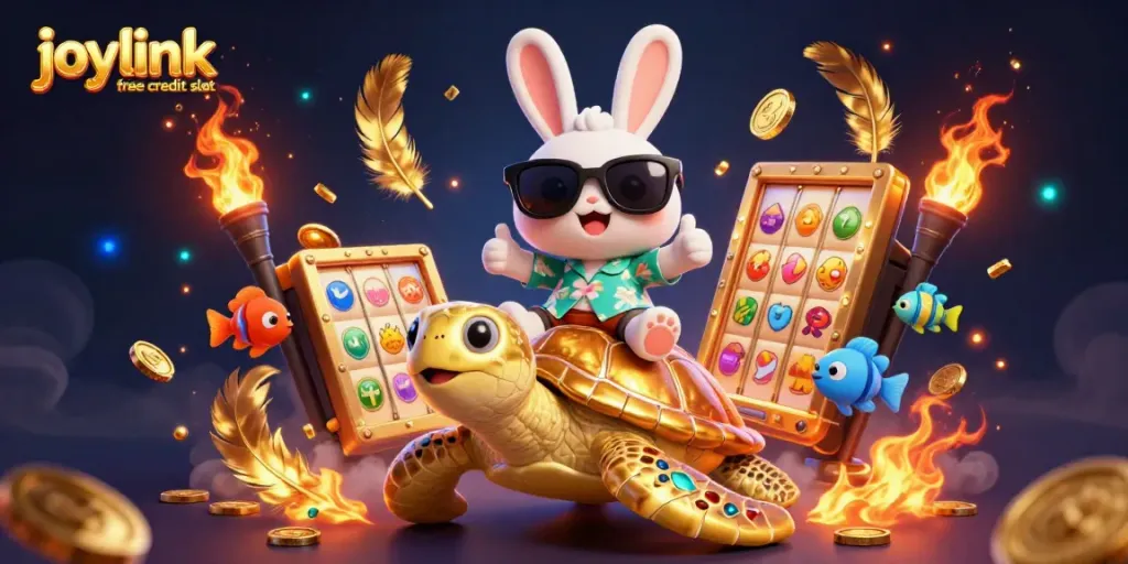 Experience the excitement of joylink free credit slot gameplay with vibrant characters and dynamic casino elements.