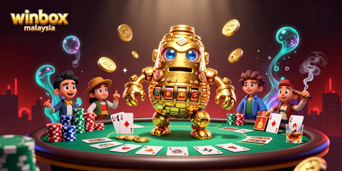 Playing thrilling casino games on winbox malaysia, featuring vibrant characters and immersive graphics.